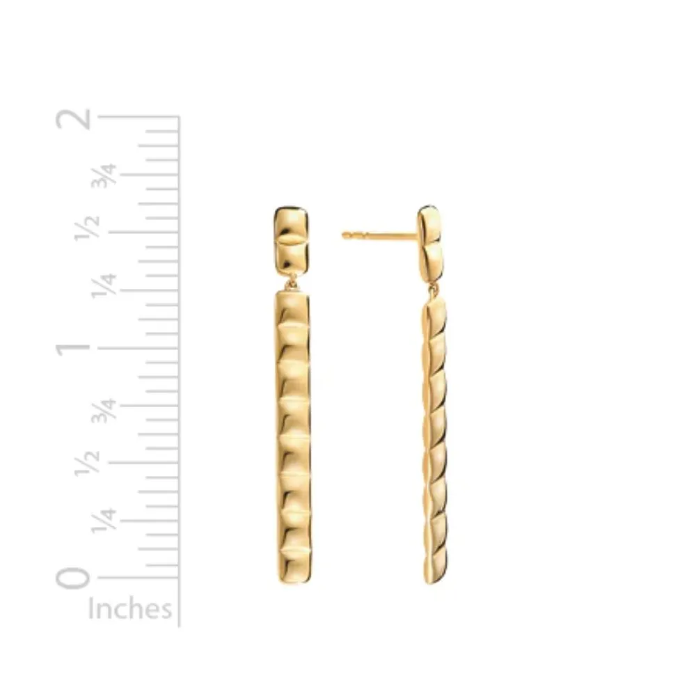 14k Bar Drop Earrings