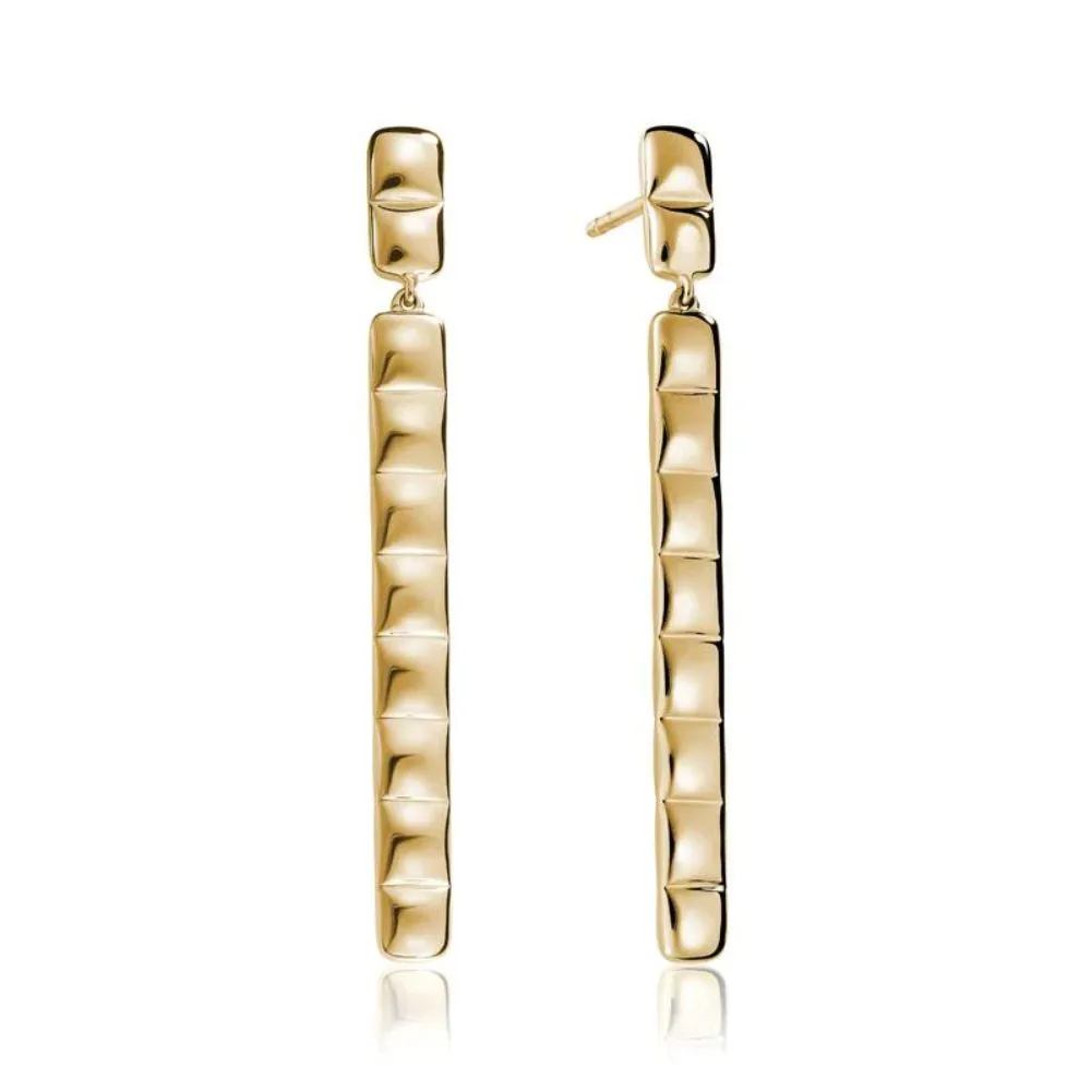 14k Bar Drop Earrings