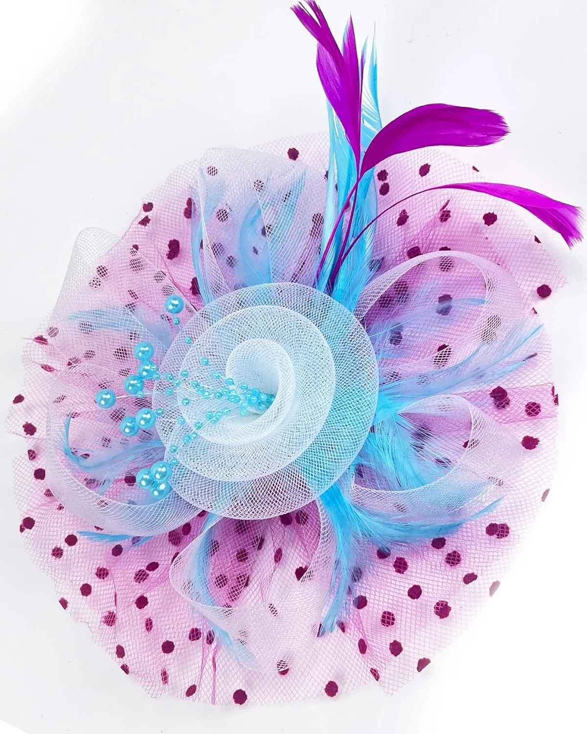 1920s 50s Vintage Fascinators Hat for Women Tea Party Halloween Headband Flower Bridal Shower Weddings Themed Events