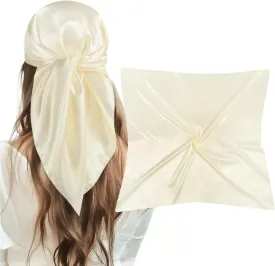 35 Large Square Satin Head Scarf - 3Pcs Silk Like Head Scarves Silk Bandana Satin Hair Scarf Head Wraps For Women