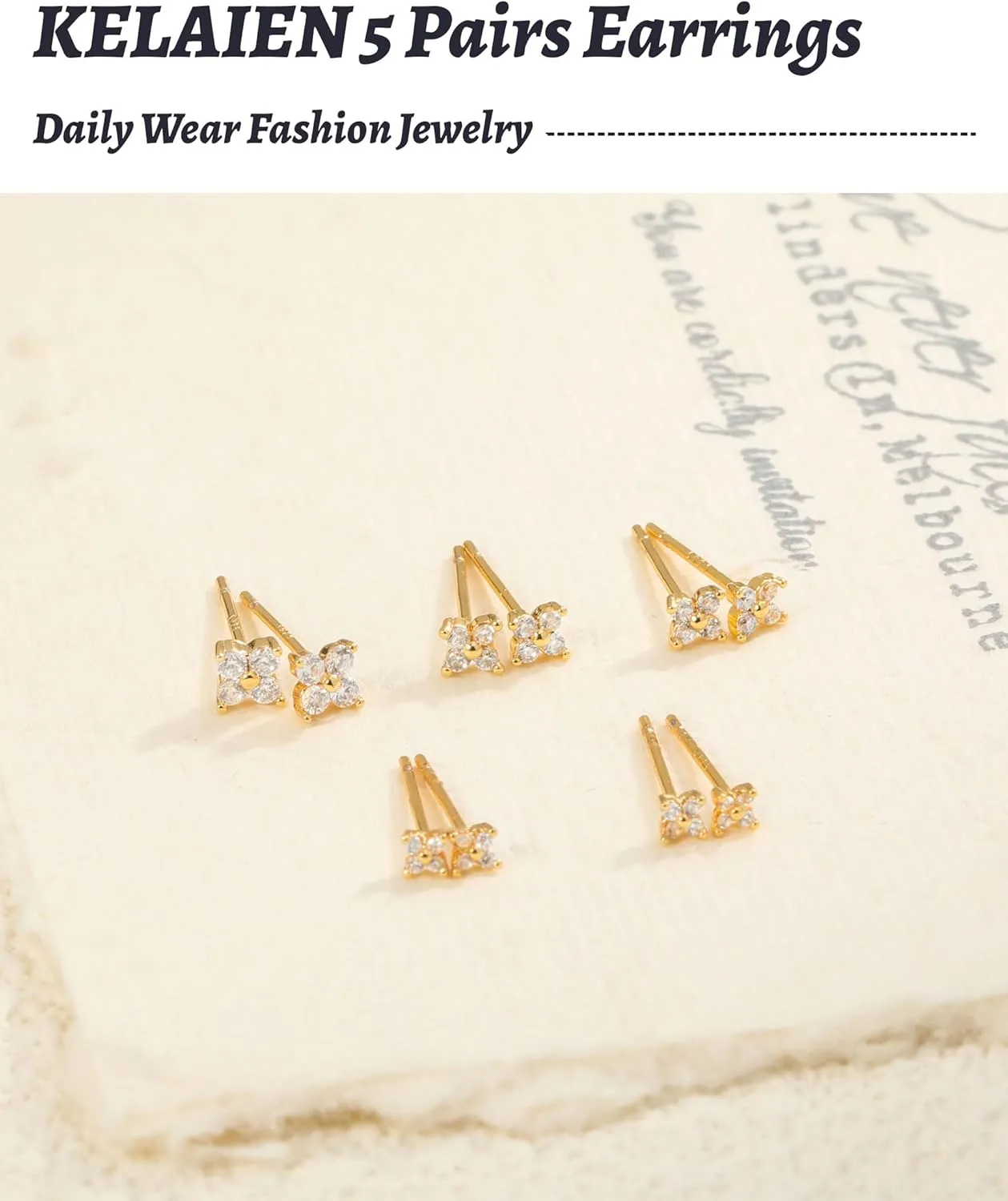 5 Pairs Gold Stud Earrings for Women Hypoallergenic 925 Sterling Silver Cartilage Earrings Trendy 14K Gold Plated Pearl Star Heart Diamond CZ Earring Sets for Multiple Piercing Cute Stacks Jewelry
