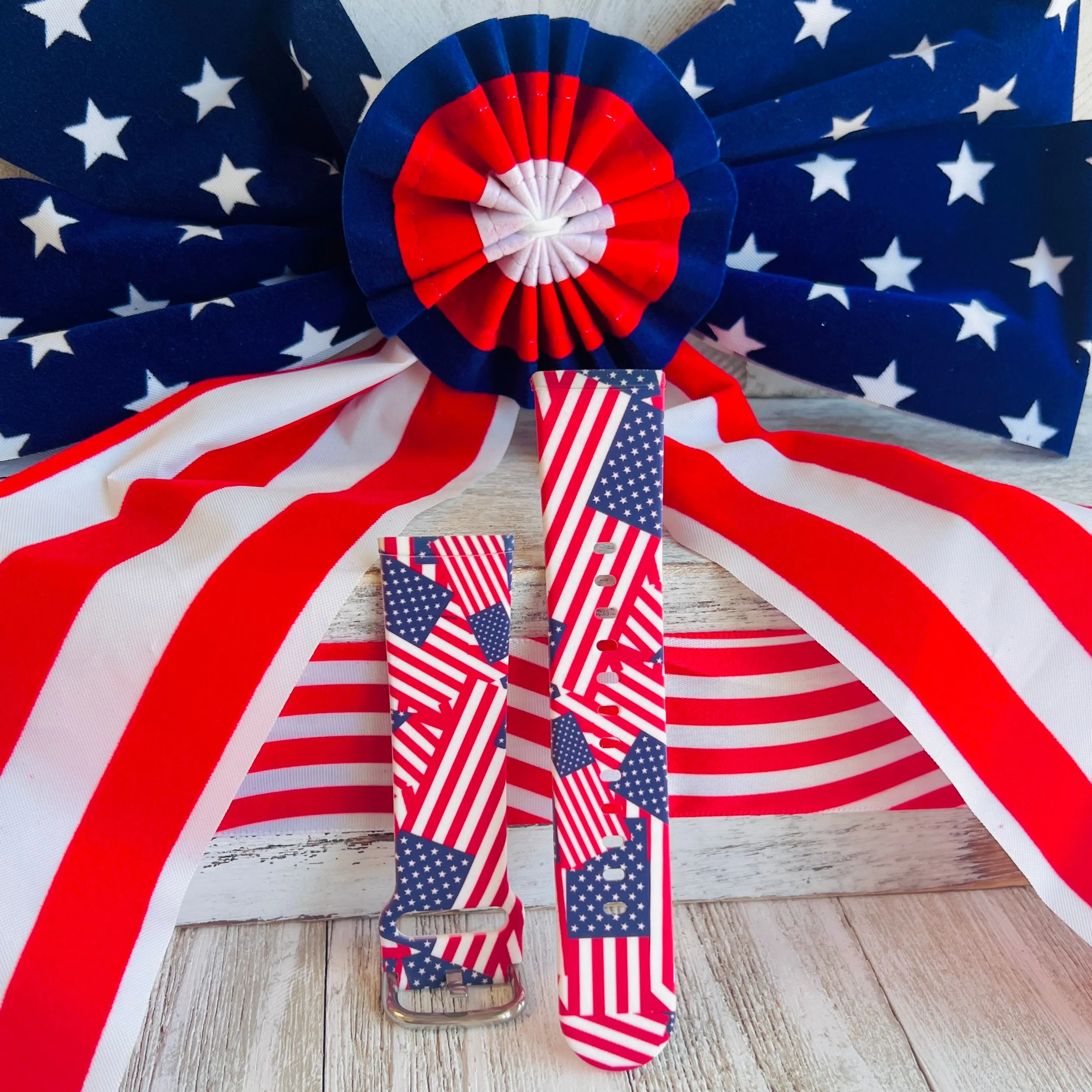 American Flag Print Silicone Band For Fitbit Versa 3/4/Sense