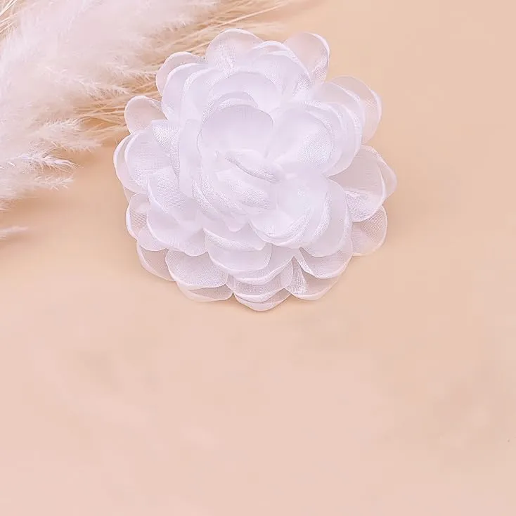 Baby Girl Headband Floral White Lace Baptism Christening Hairband Elastics Soft Head Wrap for Toddlers Hair Accessories for Infants Kids Shower Birthday Wedding Party (Style 11)