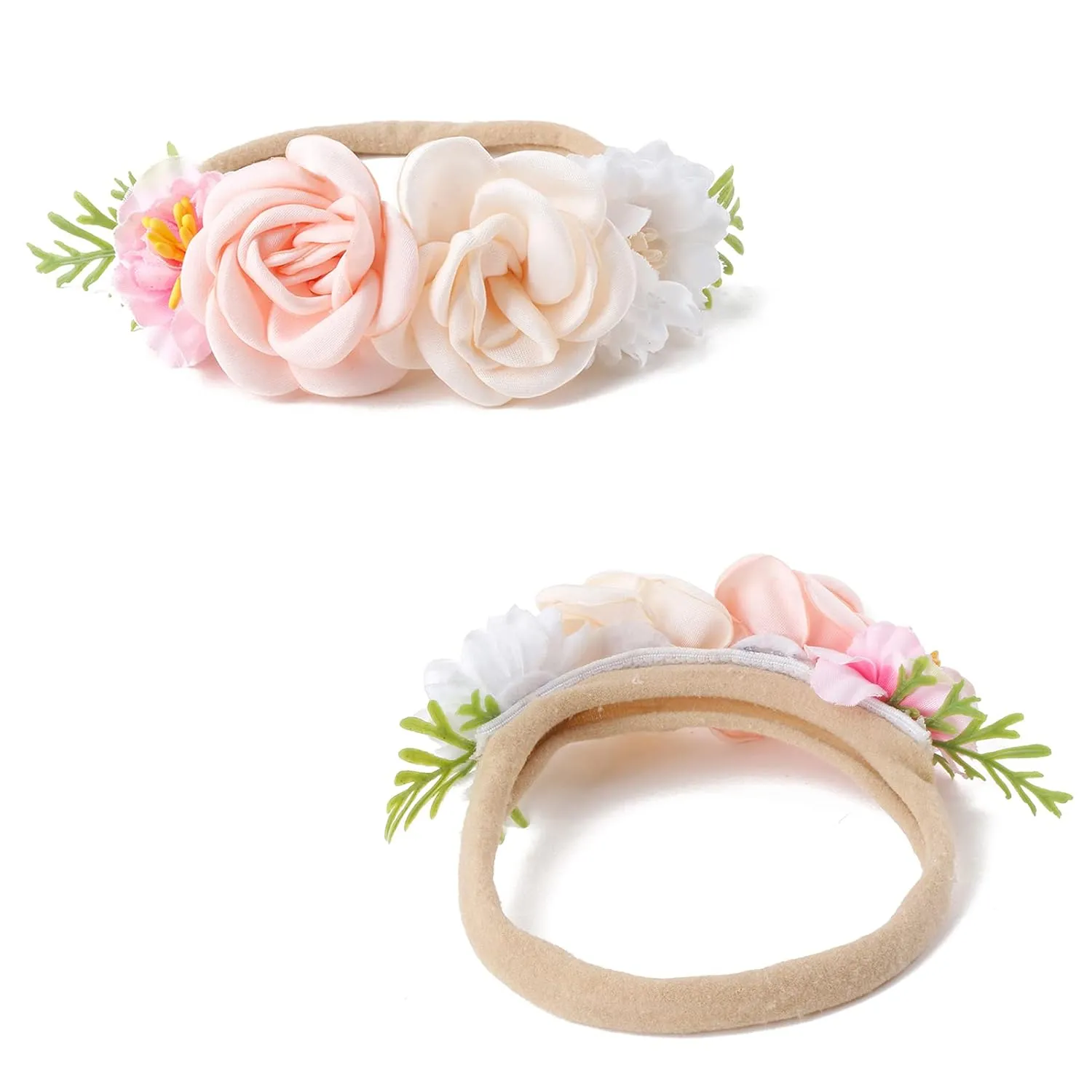 Baby Girls Headbands Flower Headband 6 Pcs Nylon Elastic Headbands Newborn Hair Bows Hair Accessories Gifts for Infant Toddlers Kids