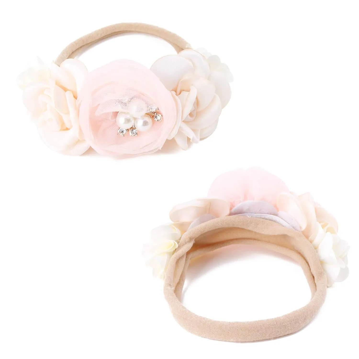 Baby Girls Headbands Flower Headband 6 Pcs Nylon Elastic Headbands Newborn Hair Bows Hair Accessories Gifts for Infant Toddlers Kids