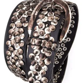 Burnished Wide Studded Belt