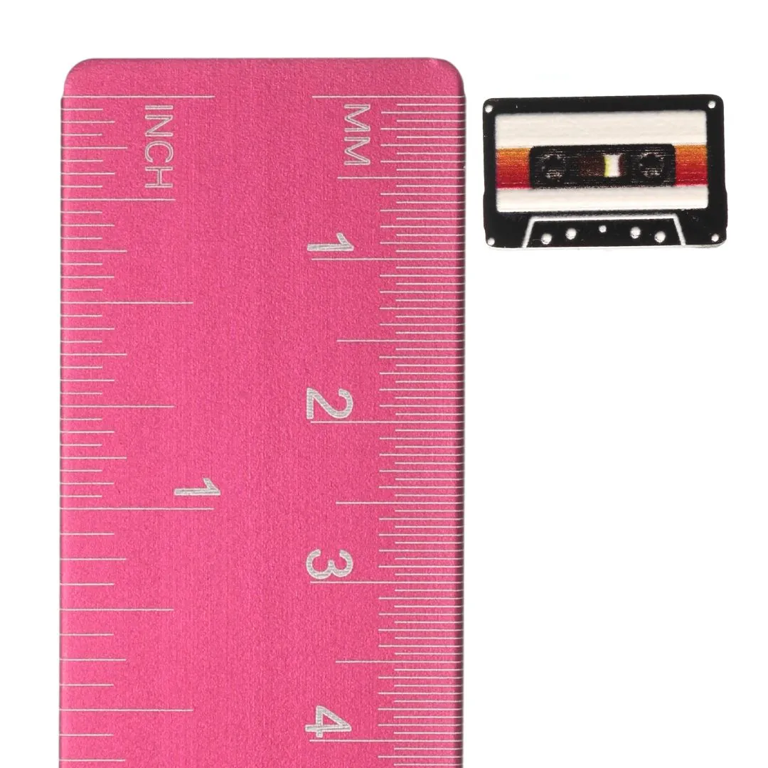 Cassette Tape Studs Hypoallergenic Earrings for Sensitive Ears Made with Plastic Posts
