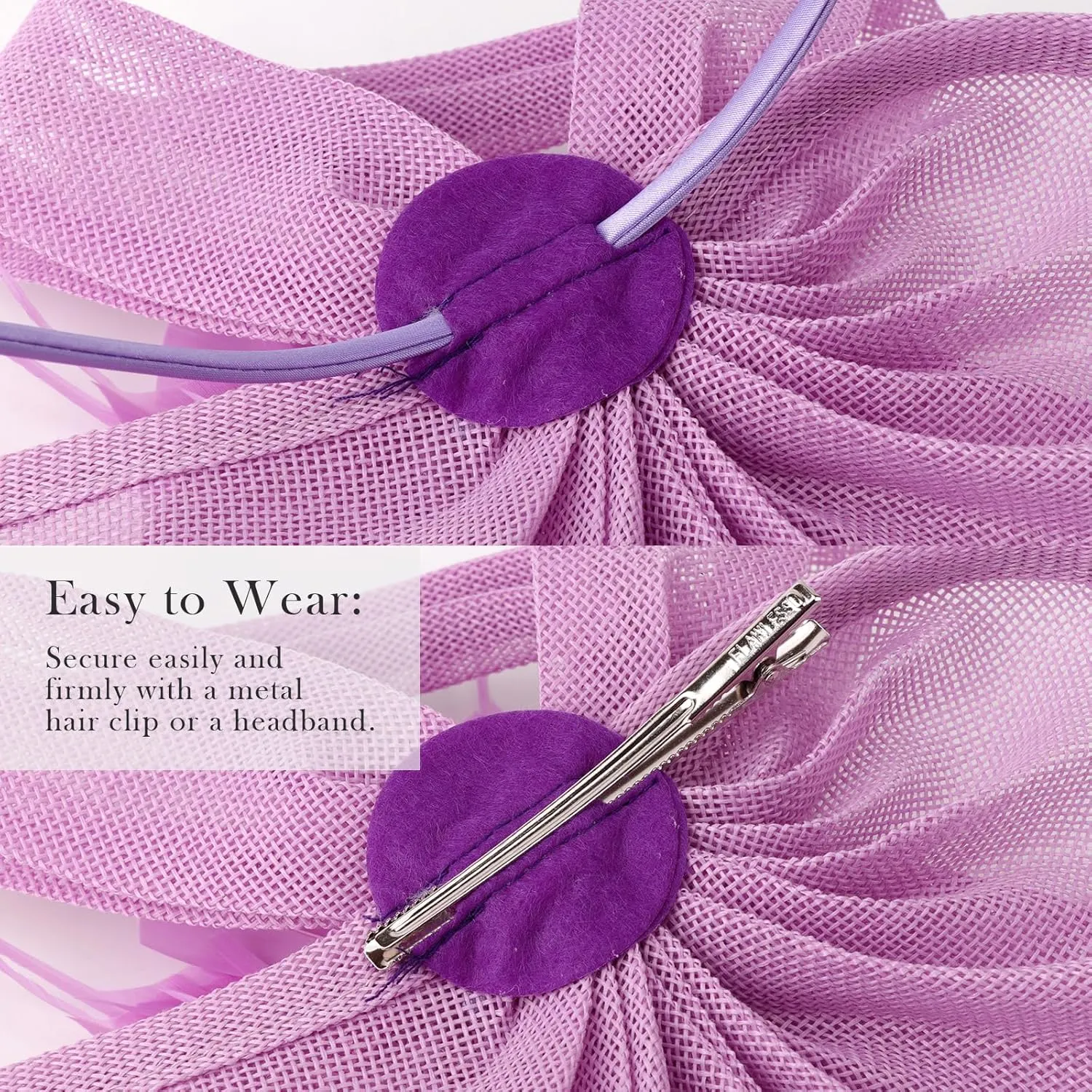 DRESHOW Women Fascinator Hats Tea Party Hat Vintage Pillbox Hat Headband for Cocktail
