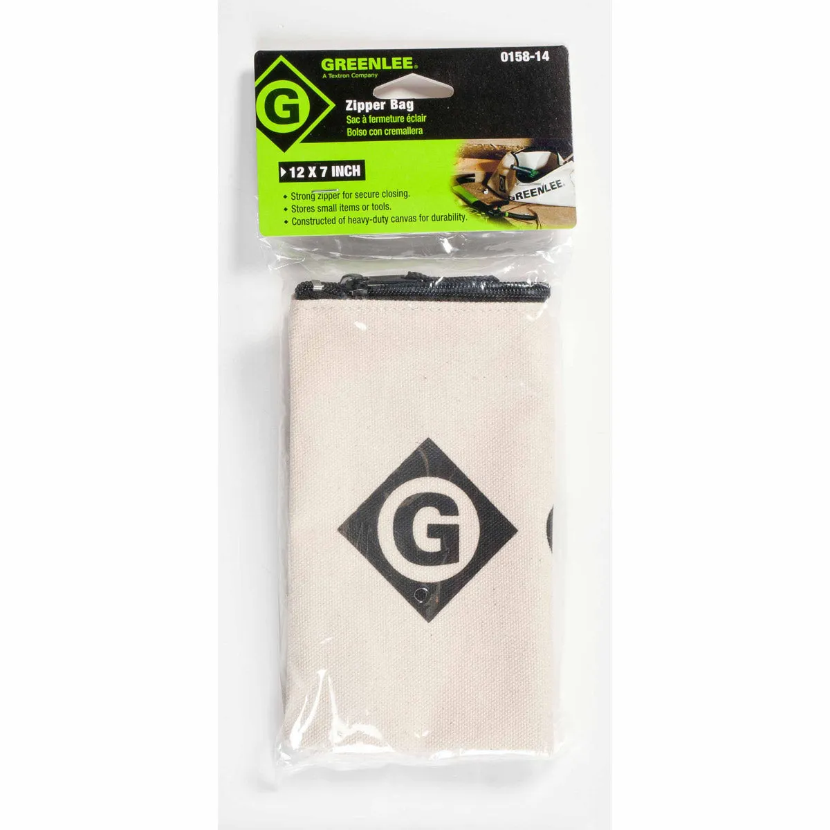 Greenlee 0158-14 Canvas Zipper Bag, Small