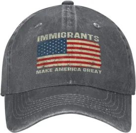 Gymini Immigrants Make America Great Hat Immigration Keep The America Trucker Hat Dad Baseball Cap