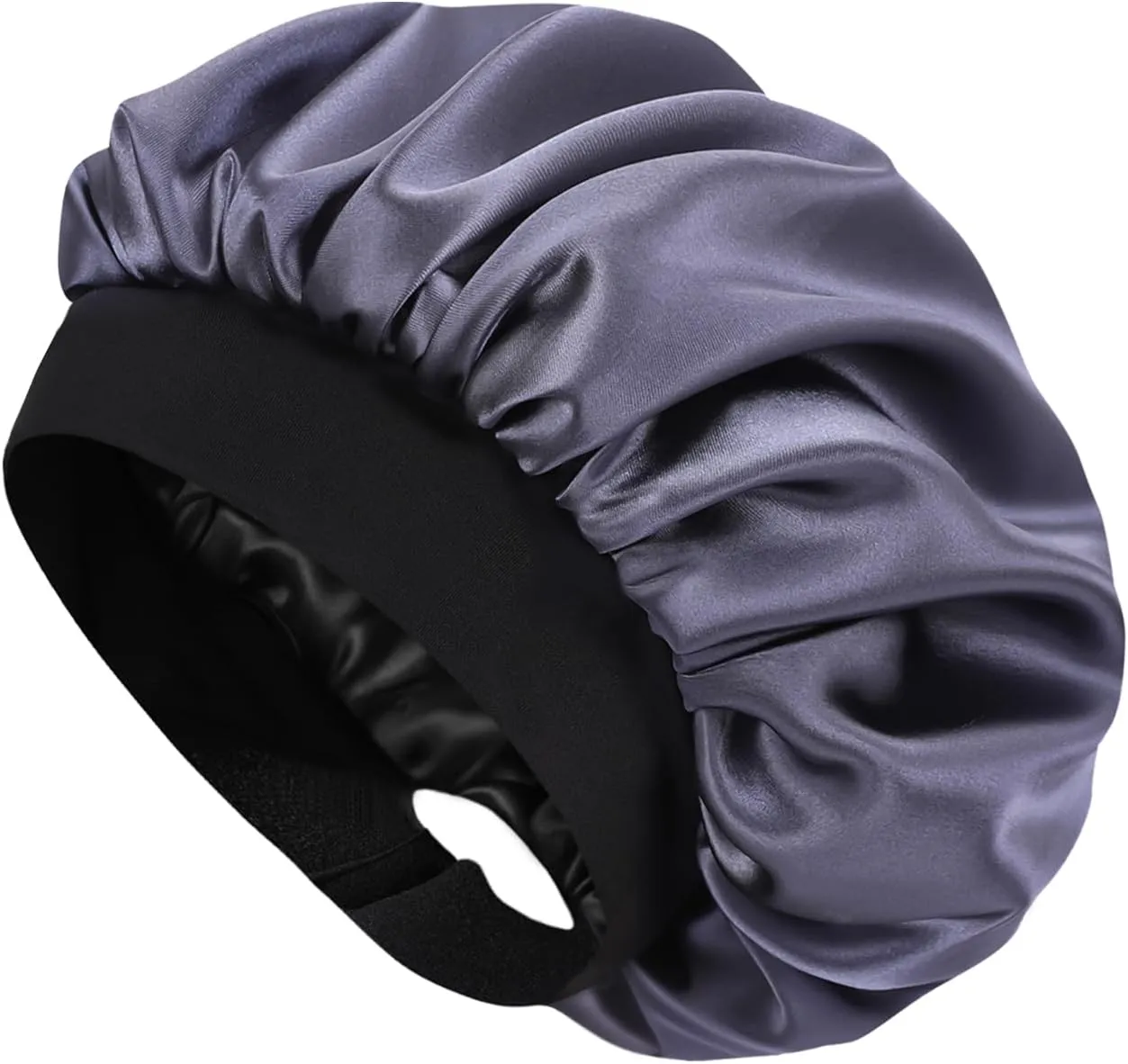 Hat Hut Satin Bonnet Silk Bonnet Sleep Cap for Women Hair Bonnet for Curly Hair Sleeping Adjustable Wide Band Double Layer