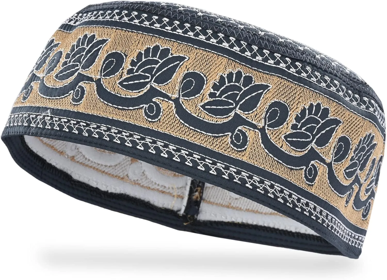 Kufi Men's Unisex Skull Cap Women's Designer Solid Hat with Hand Embroidery Kufi Caps Knitted Beanie Summer Headwear