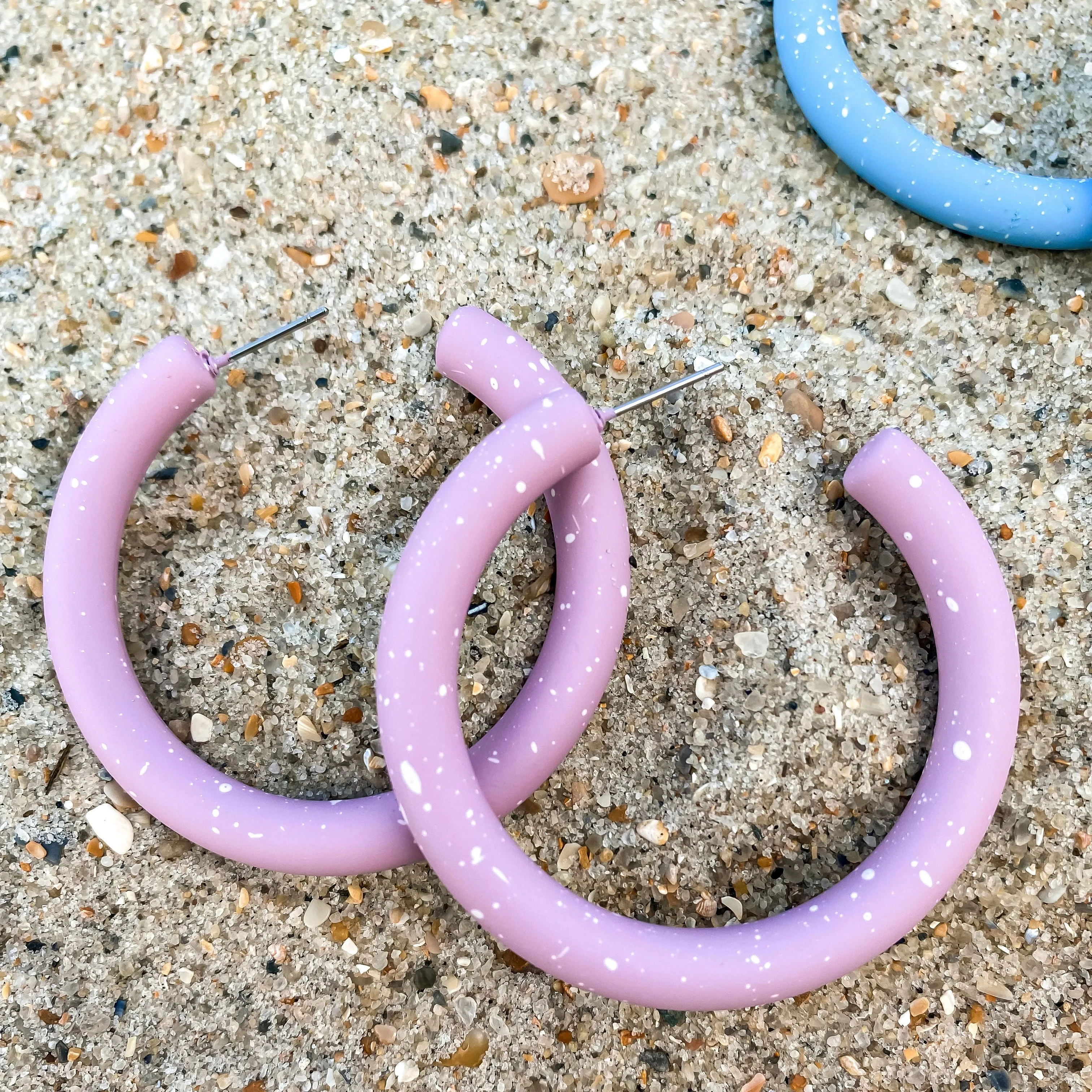 Lavender Speckled Hoops