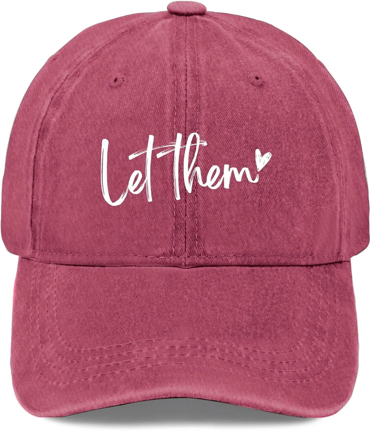 Let Them Funny hat for Men Funny Vintage Cotton Washed Baseball Caps Adjustable Dad Hat Crazy