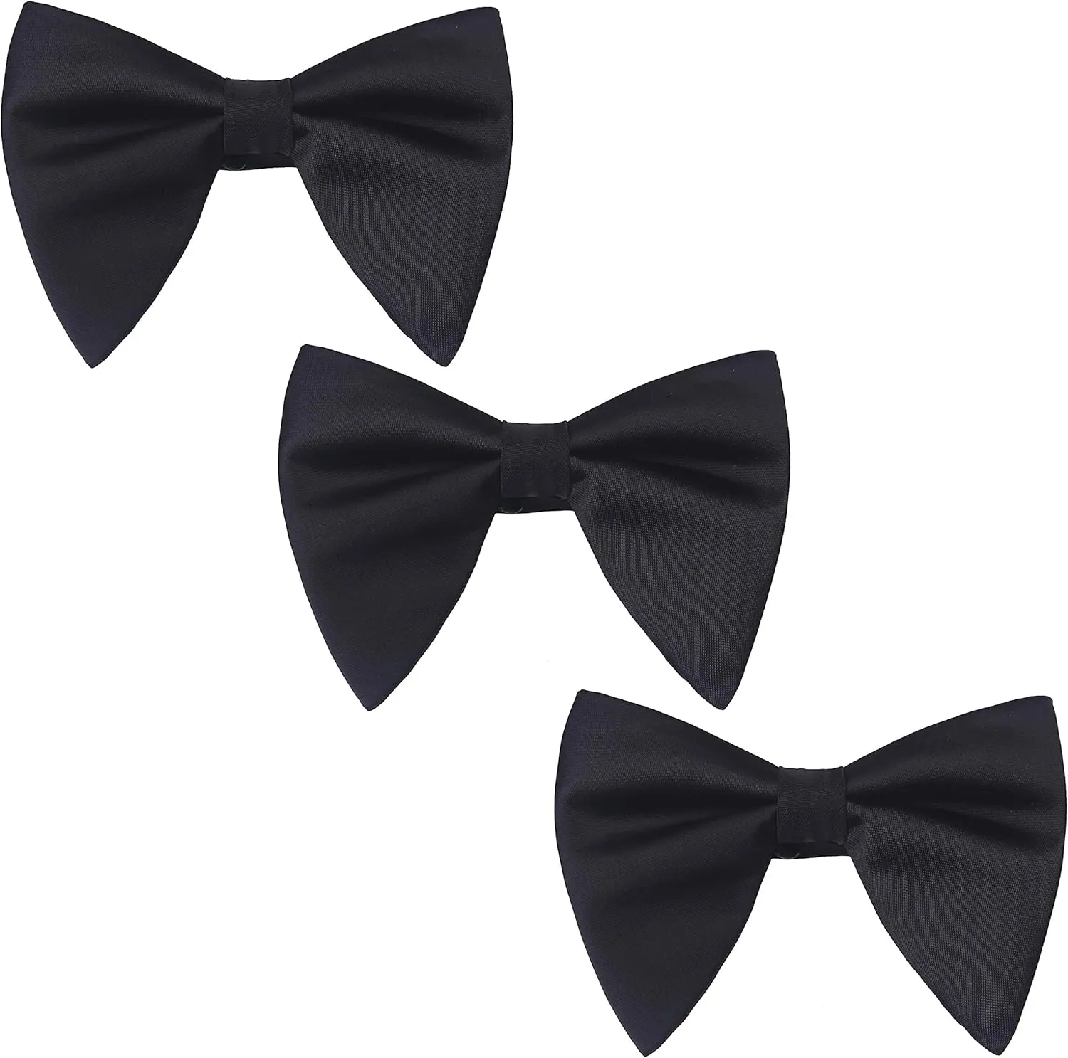 Mens Oversized Satin Silk Bow Tie Solid Color Formal Tuxedo Big Bowtie