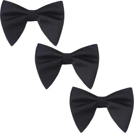 Mens Oversized Satin Silk Bow Tie Solid Color Formal Tuxedo Big Bowtie