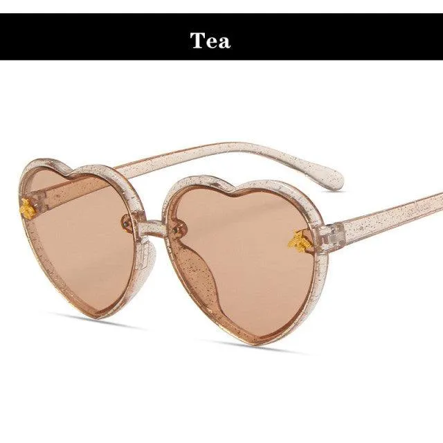 "Kisses" Heart Shape Sunglasses