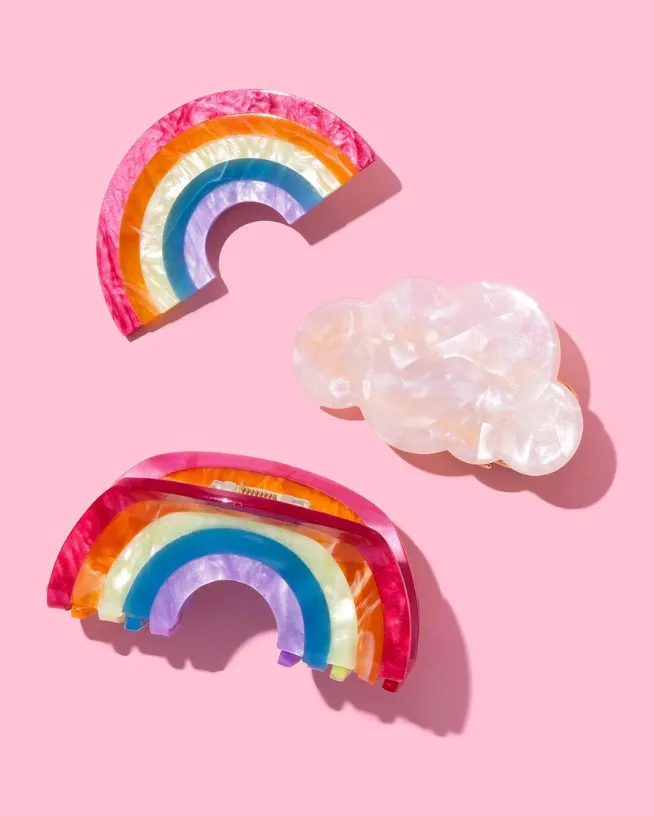 Rainbow   Cloud Hair Clip Set