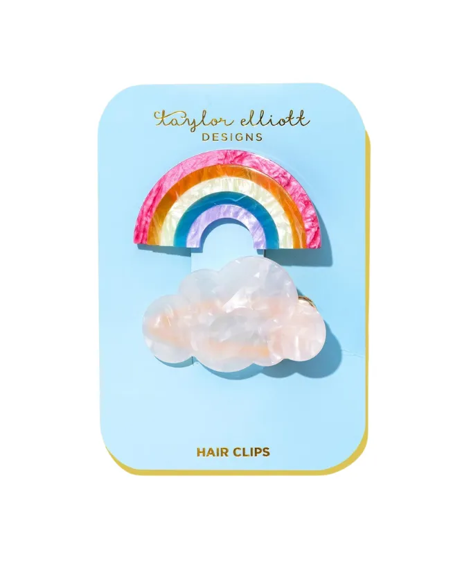 Rainbow   Cloud Hair Clip Set