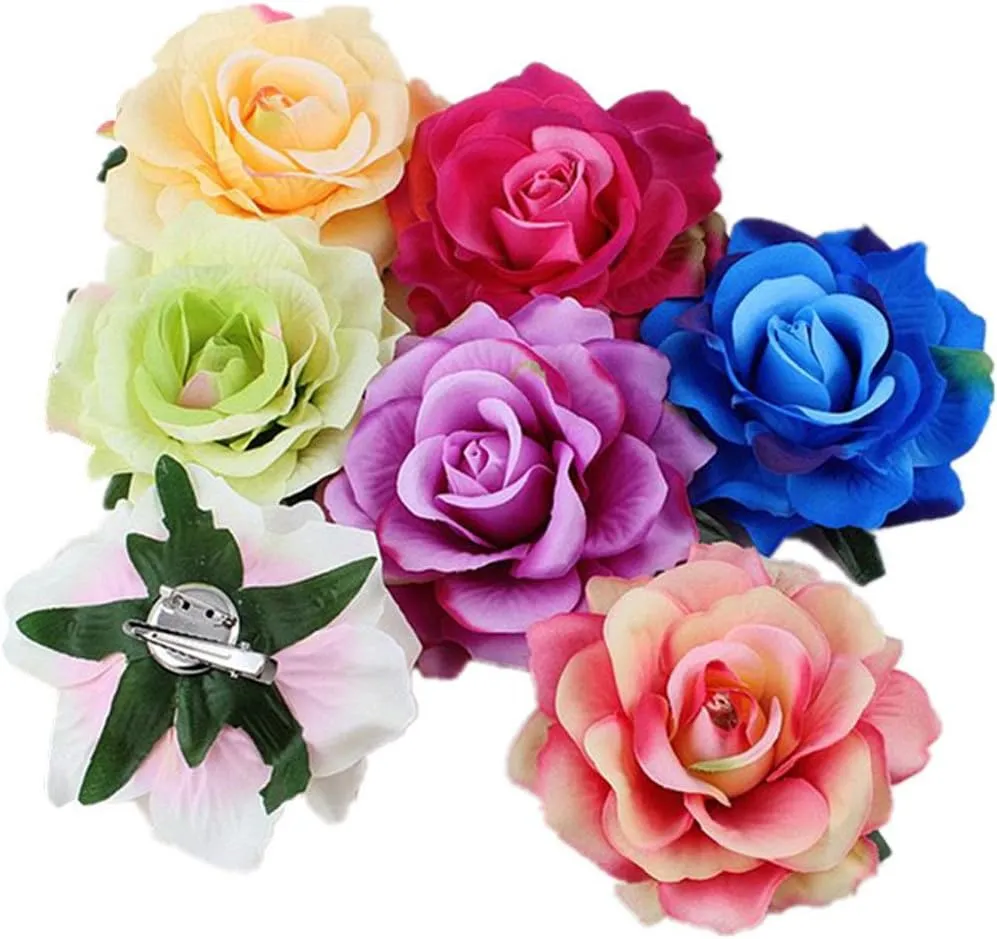 Rose Flower Hair Clip Flamenco Dancer Pin up Flower Brooch BC10