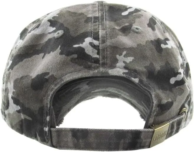 ScarvesMe Unisex American Flag Washed Vintage Distressed Stitch Baseball Cap Hat