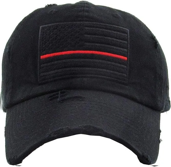 ScarvesMe Unisex American Flag Washed Vintage Distressed Stitch Baseball Cap Hat