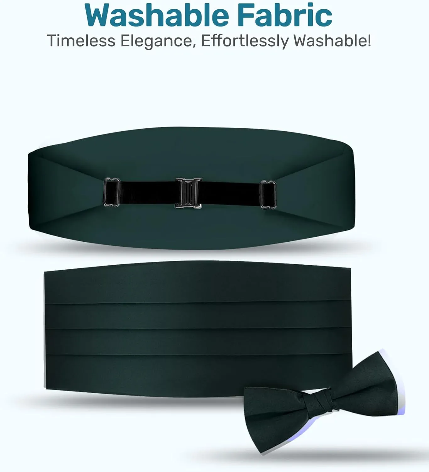S.H. Churchill & Co. Men's Formal Satin Bowtie and Cummerbund Set