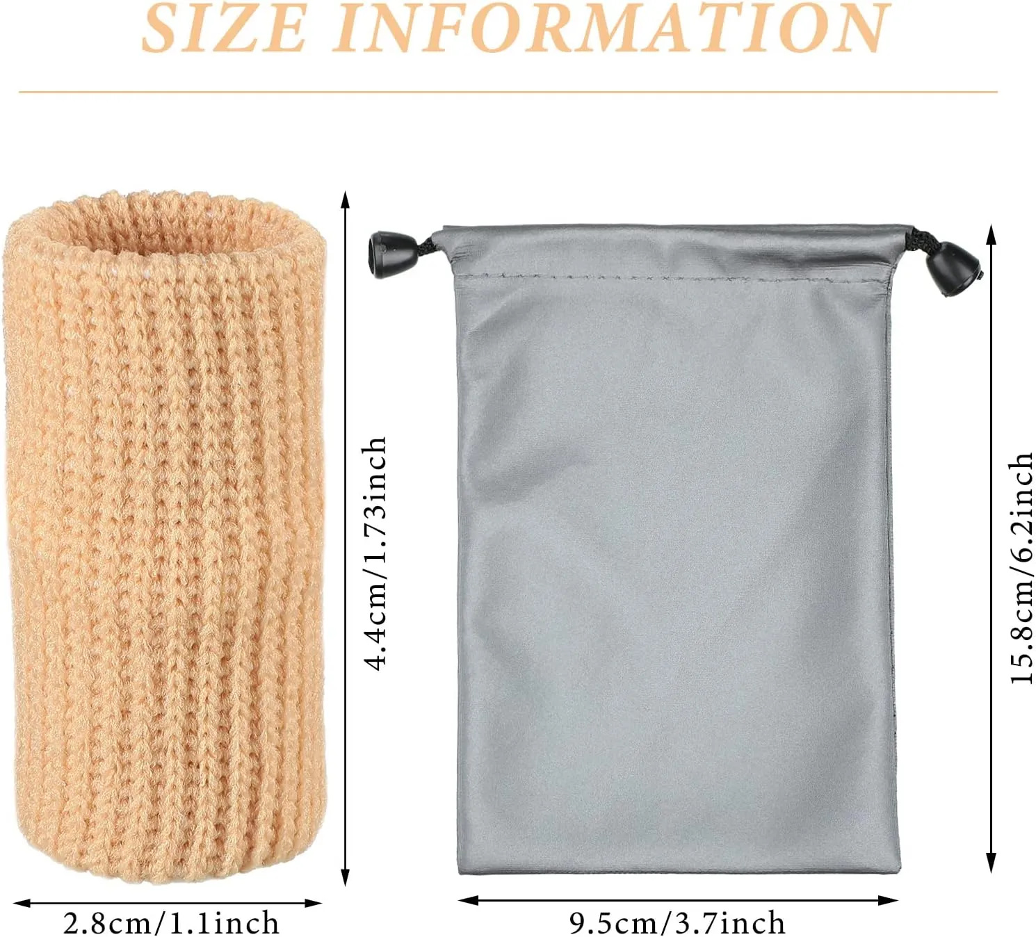 Skylety 30 Pieces Finger Sleeves with 1 Storage Bag, Thumb Splint Brace Support Protector Breathable Elastic Finger Tape for Pain Relief Arthritis Trigger Sports Basketball Baseball(Beige, Black)