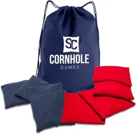 Weather Resistant Cornhole Bags (Set of 8) - Professional Regulation Size/Weight (16 oz) - Use on Pro Corn Hole Boards or Bean Bag Toss Sets