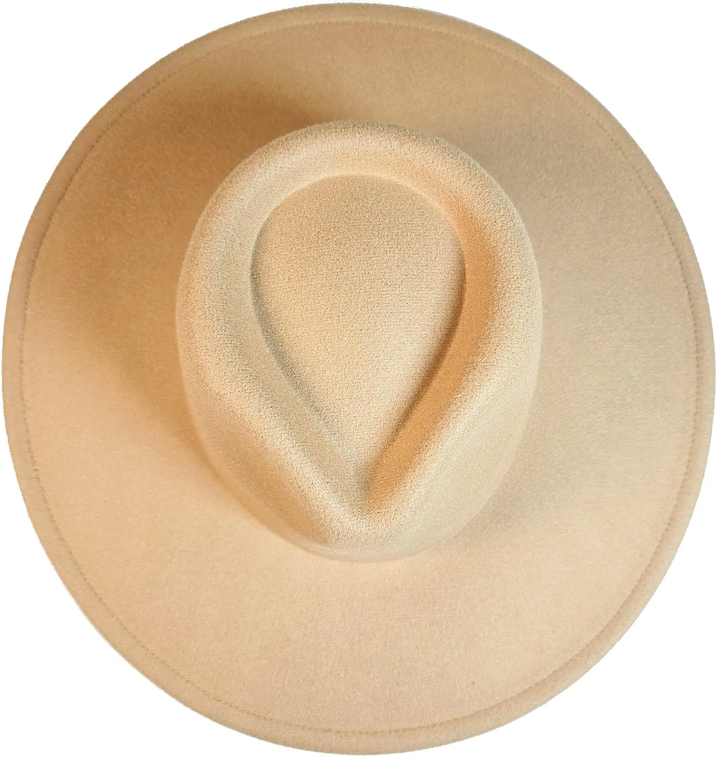 Wide Brim Vegan Felt Rancher Hat - Women, Men, and Kids Fedora Style with Adjustable Inner Drawstring