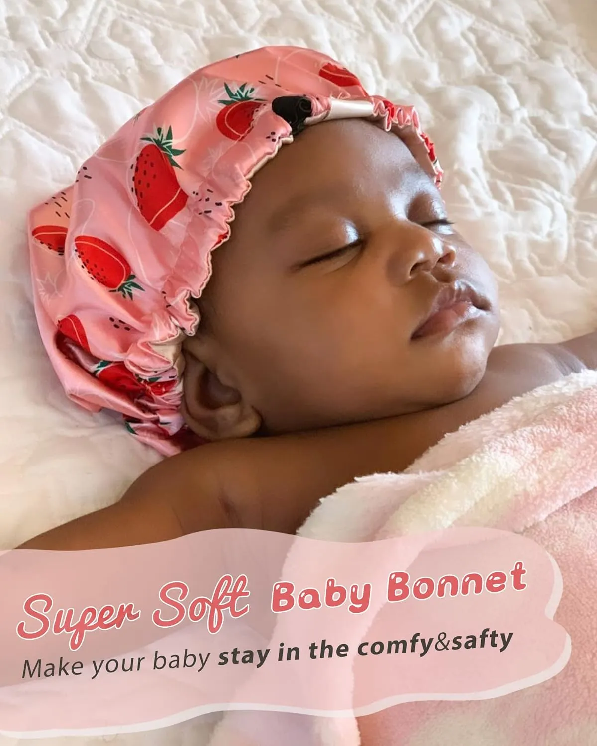 YANIBEST Baby Bonnet Infant Newborn Toddler Satin Silk Hair Bonnet for Baby Girl Boy Sleeping Kids Cap Hat