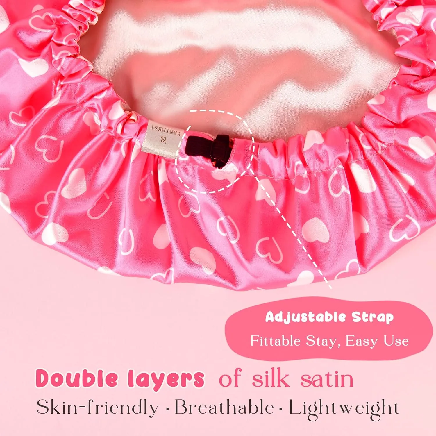 YANIBEST Baby Bonnet Infant Newborn Toddler Satin Silk Hair Bonnet for Baby Girl Boy Sleeping Kids Cap Hat