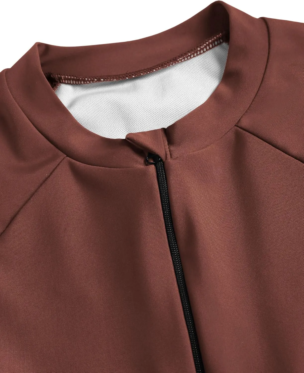 ZAFUL Women's One Piece Rash Guard Long Sleeve Modest Swimsuits Dress Zipper Bathing Suit Swimskirt